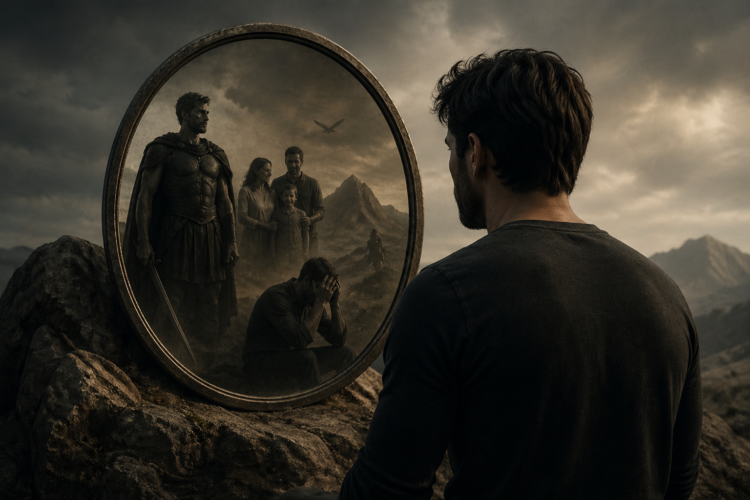 Homem diante de um espelho — manejo no universo masculino